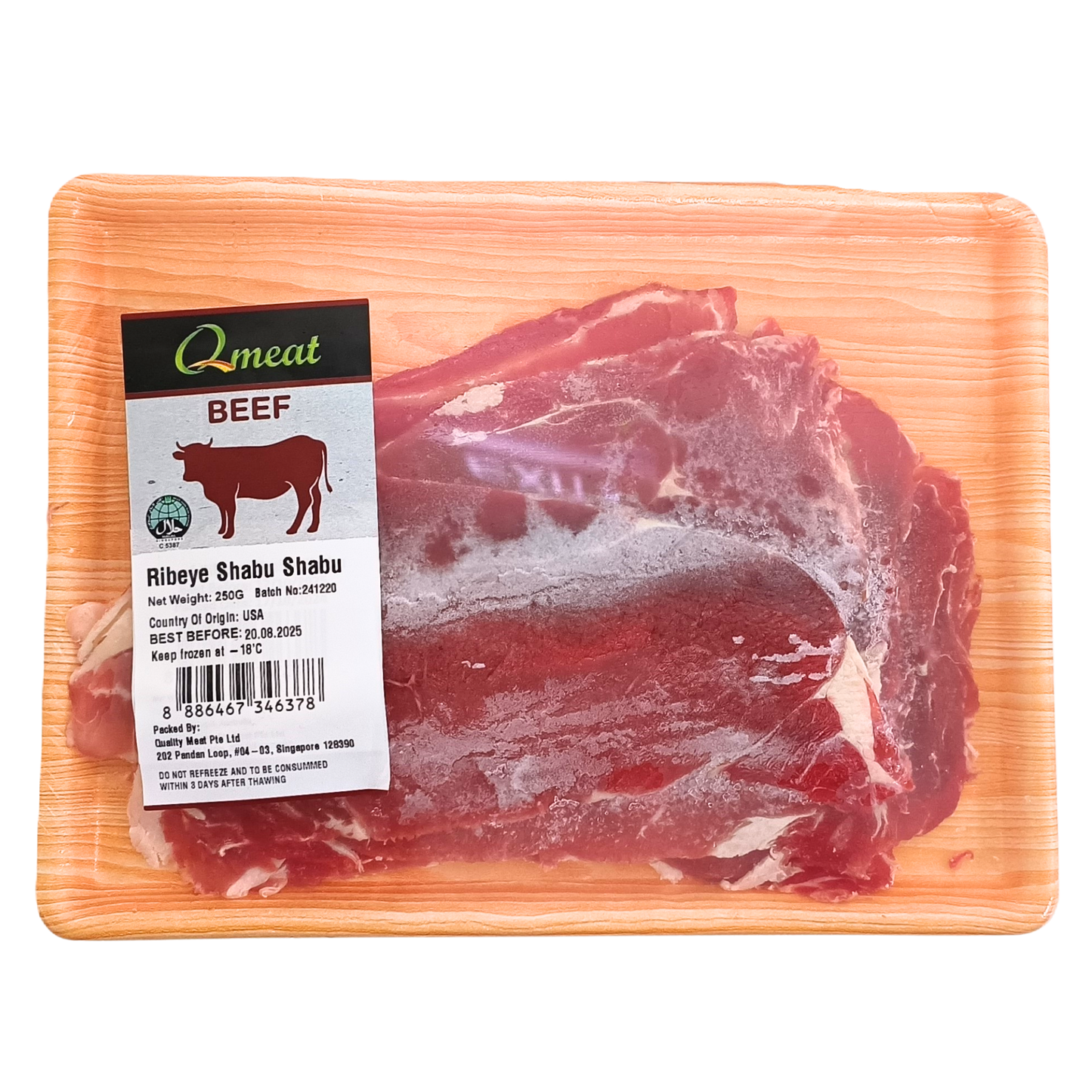 Qmeat Frozen Beef Ribeye Shabu Shabu (250g)