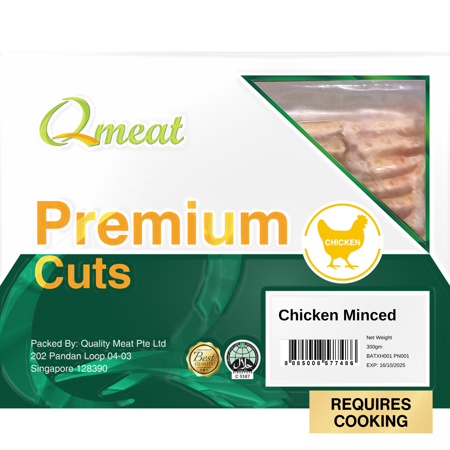 Qmeat Frozen Chicken Mince (300g)