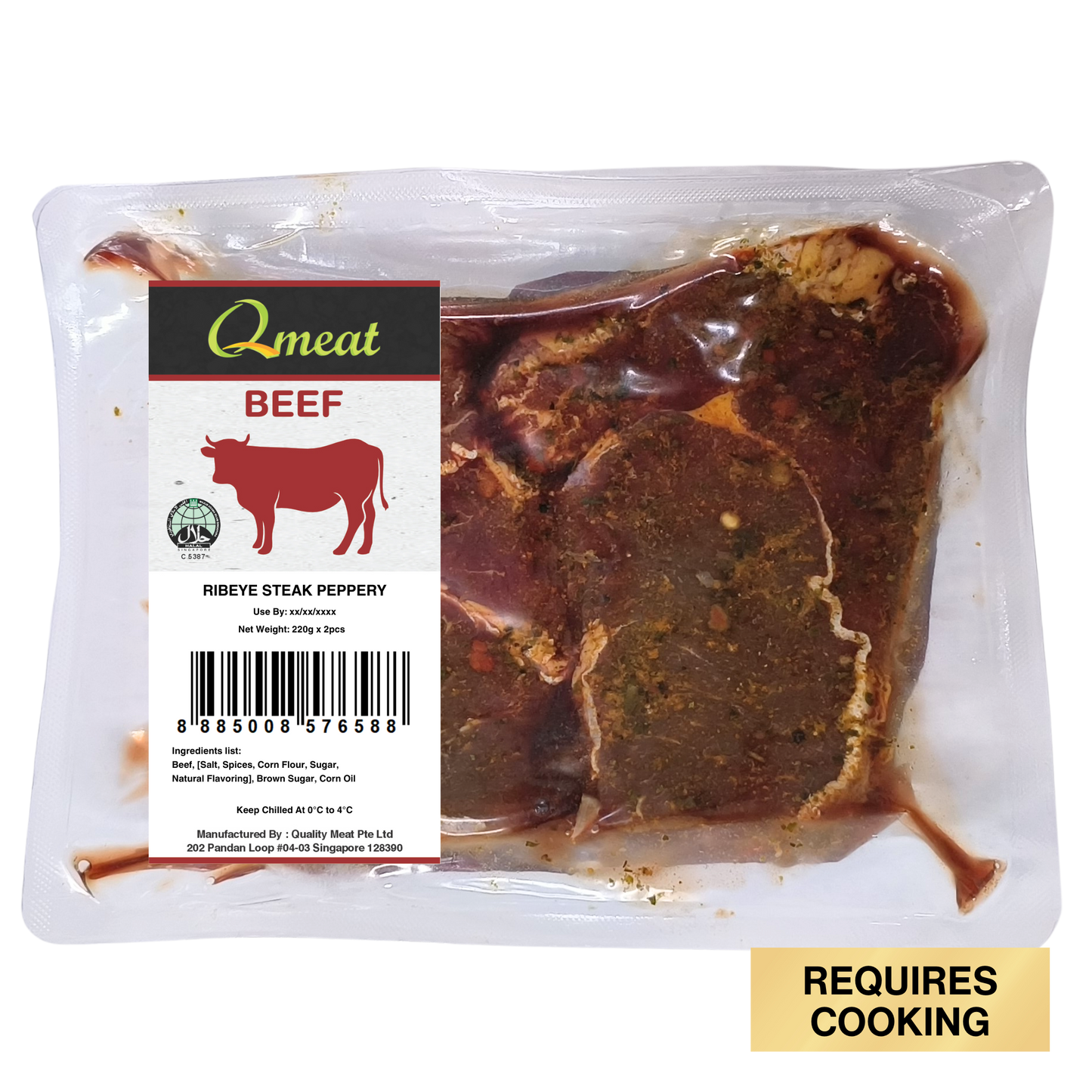 Marinated Ribeye Steak - Peppery (440g)
