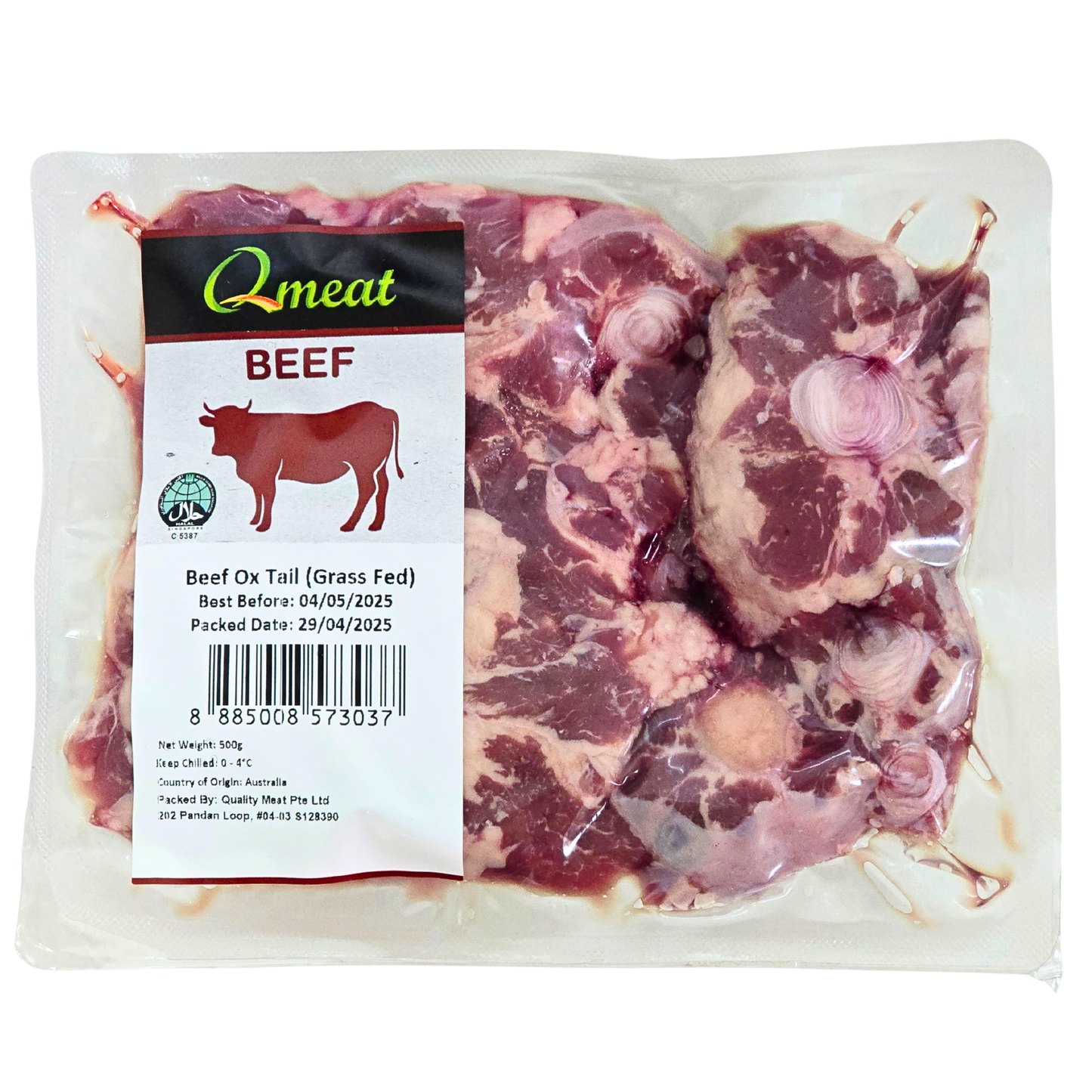 Qmeat Australian Air Flown Grass Fed Beef Ox Tail (500g)
