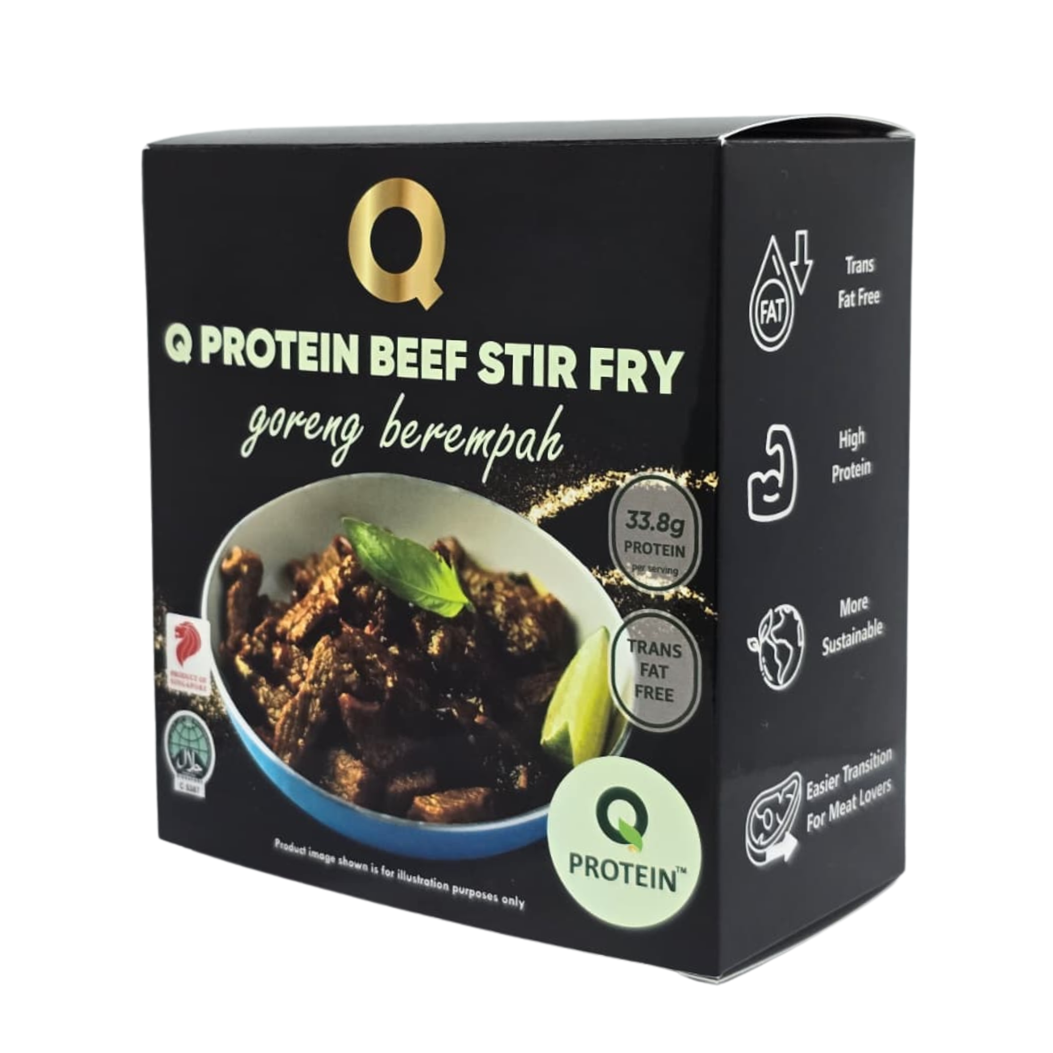 Q Protein Beef Stir Fry Goreng Berempah