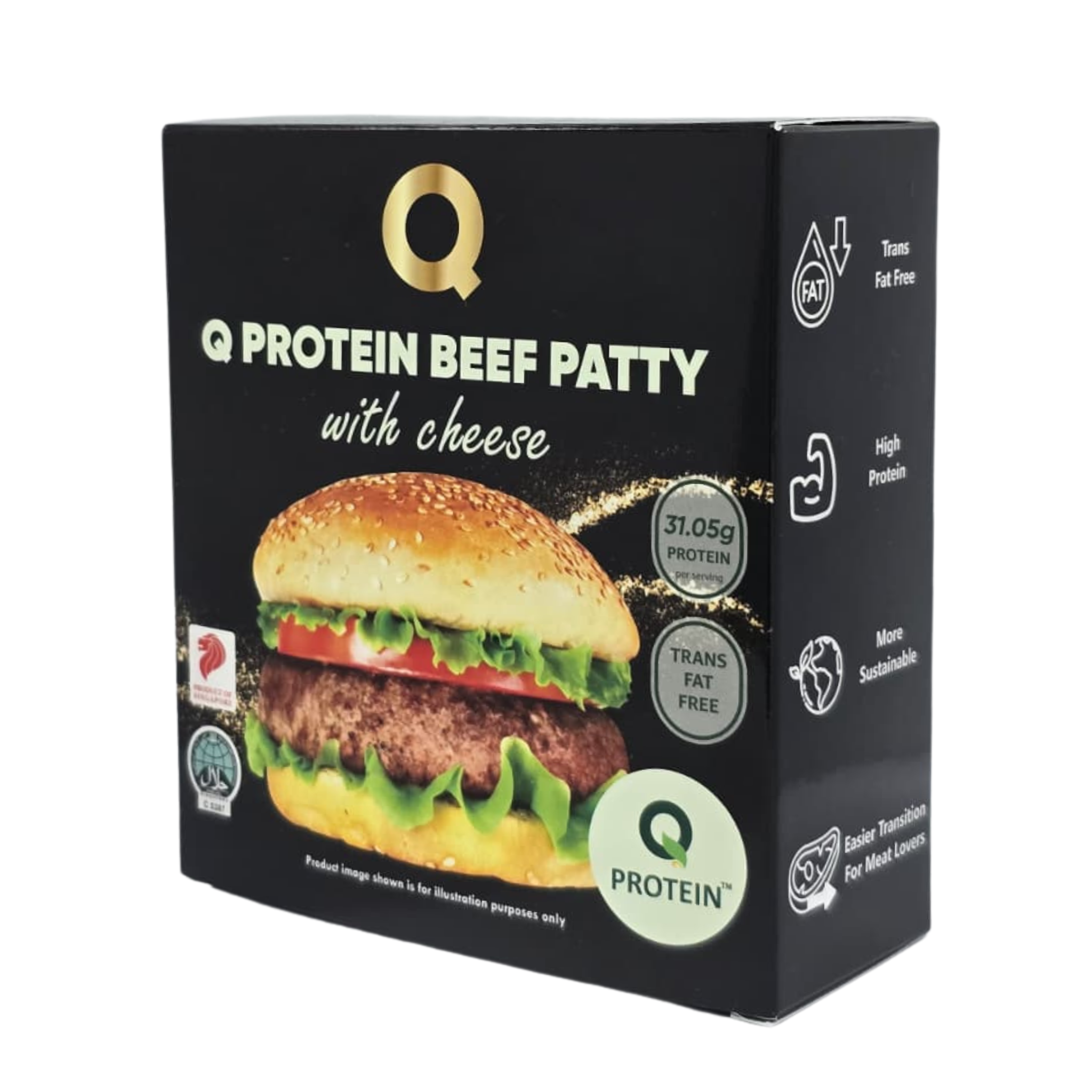 Q Protein Beef Patty With Cheese