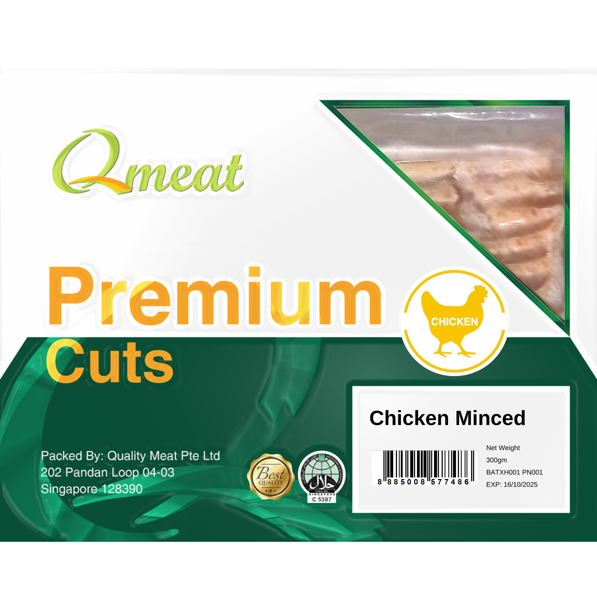 Qmeat Frozen Chicken Mince (300g)