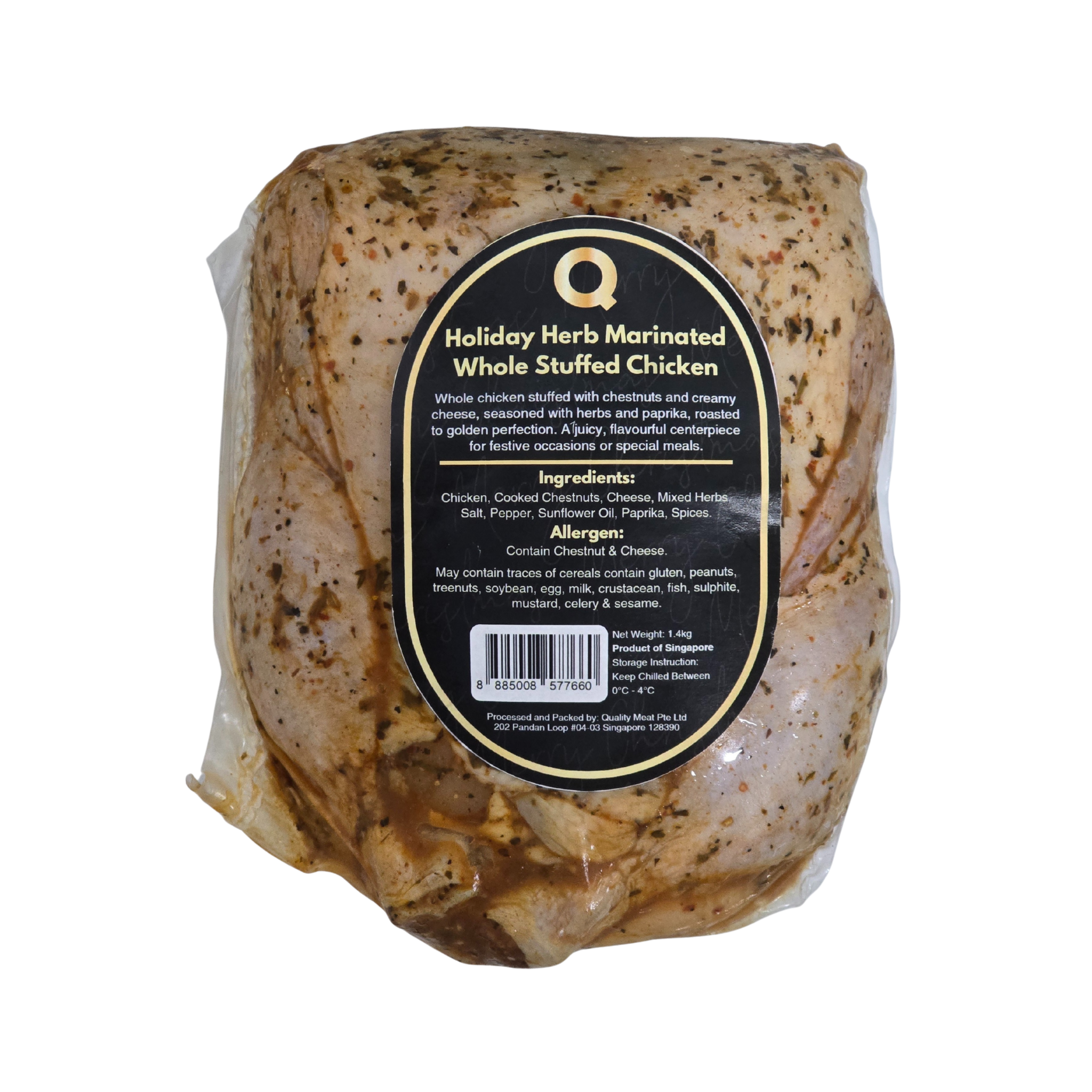 Q Holiday Herb Marinated Whole Stuffed Chicken (1.4kg)