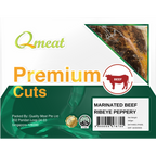 Qmeat Frozen Beef Ribeye Steak Peppery (440g)