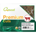 Qmeat Frozen Beef Ribeye Steak Western BBQ (440g)