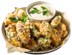 Qmeat Frozen Chicken Mid Joint Wing Garlic & Parsley (600g)