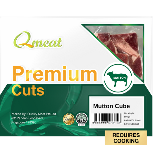 Qmeat Frozen Mutton Cube (500g)