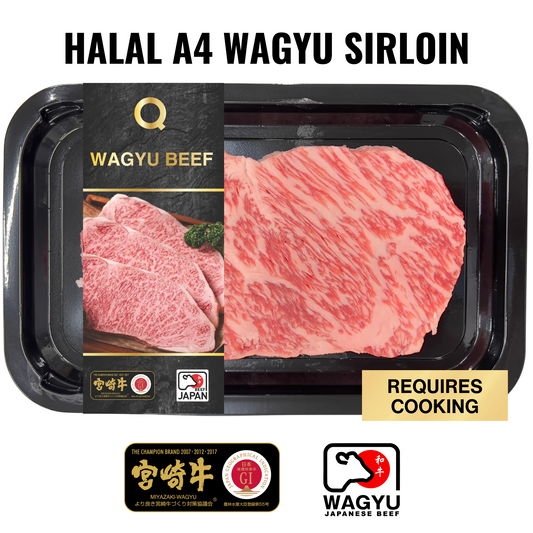 Halal A4 Japanese Miyazaki Wagyu Sirloin Steak (150g)