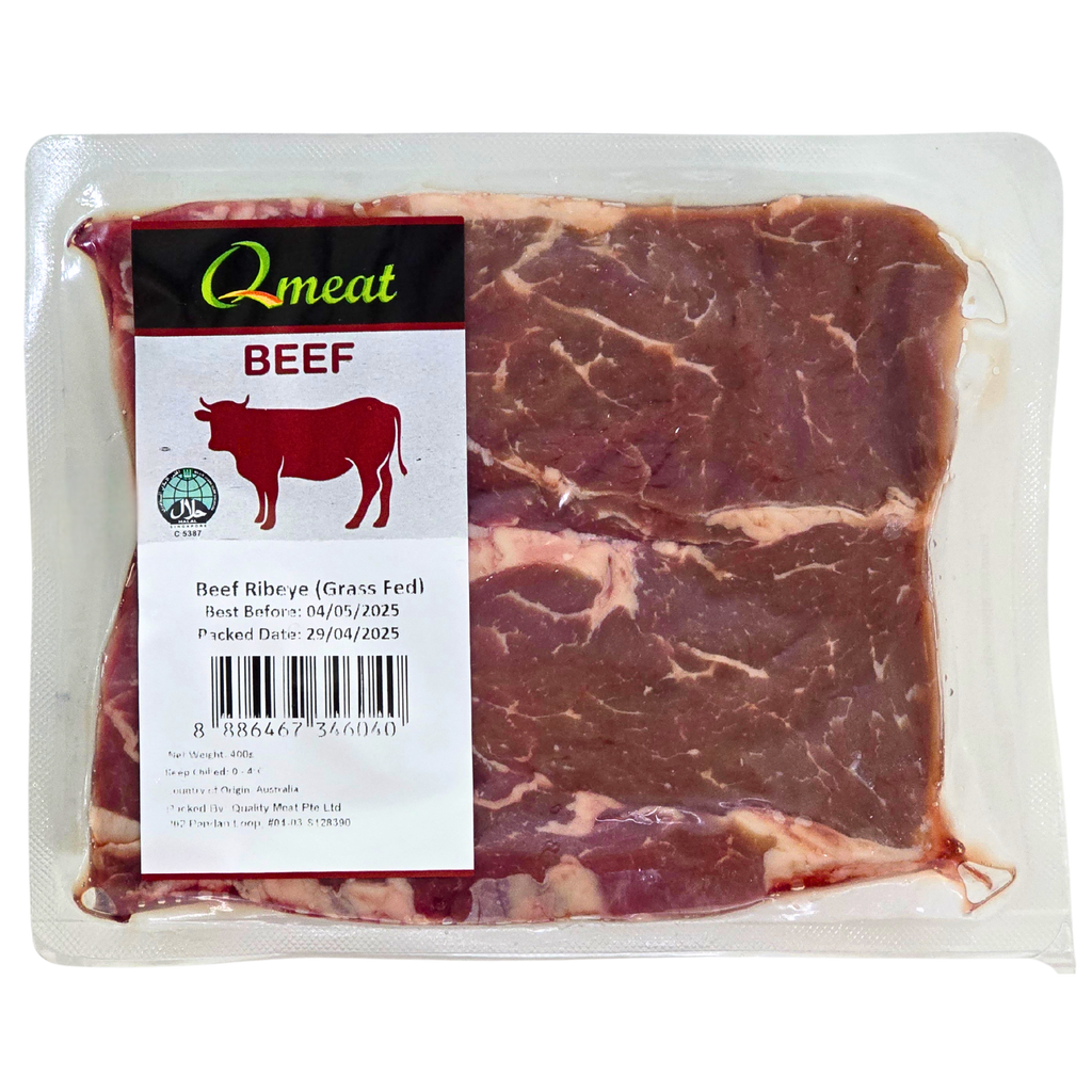Qmeat Australian Air Flown Grass Fed Beef Ribeye (2 x 200g)