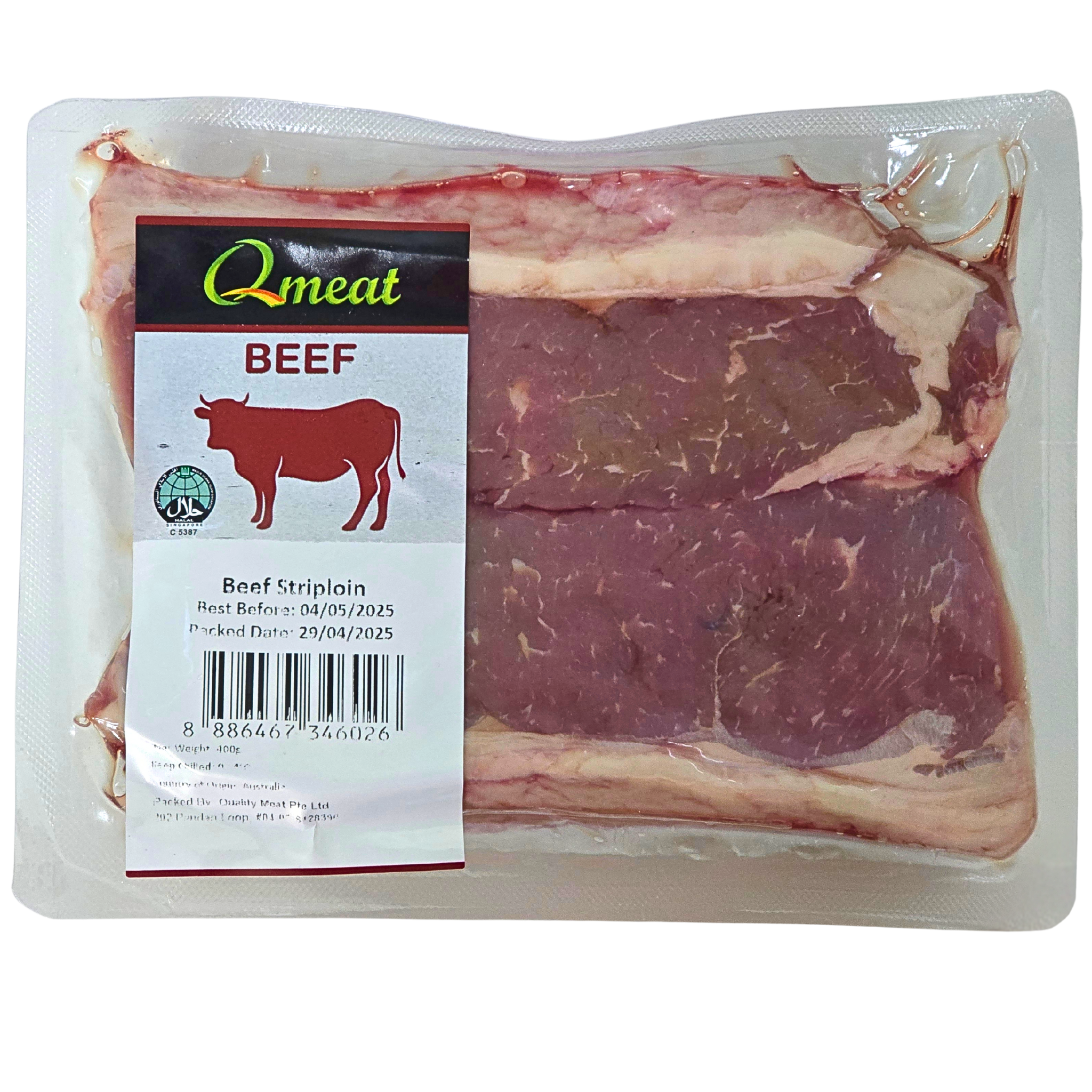Qmeat Australian Air Flown Grass Fed Beef Sirloin (2 x 200g)