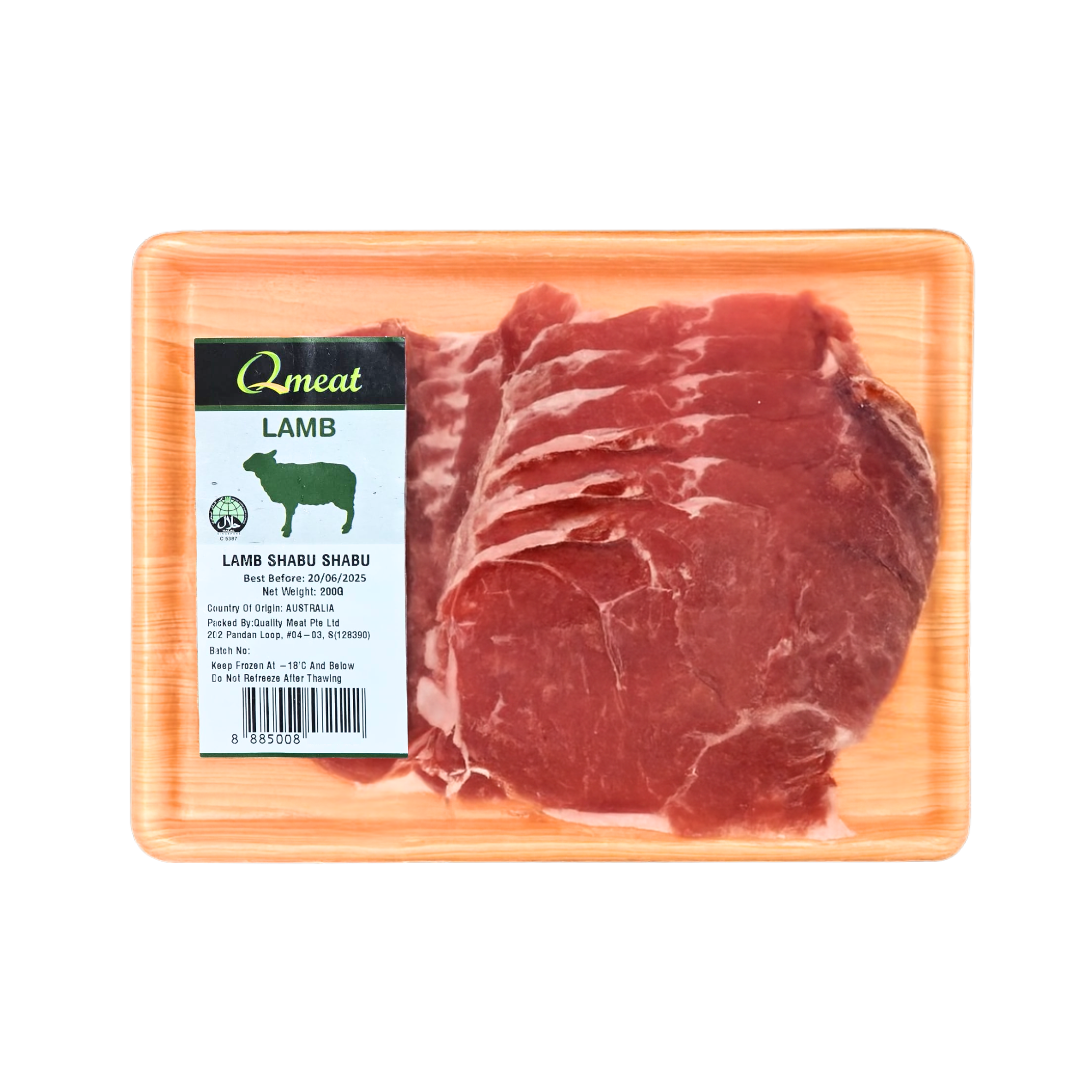 Qmeat Frozen Lamb Shabu Shabu (200g)