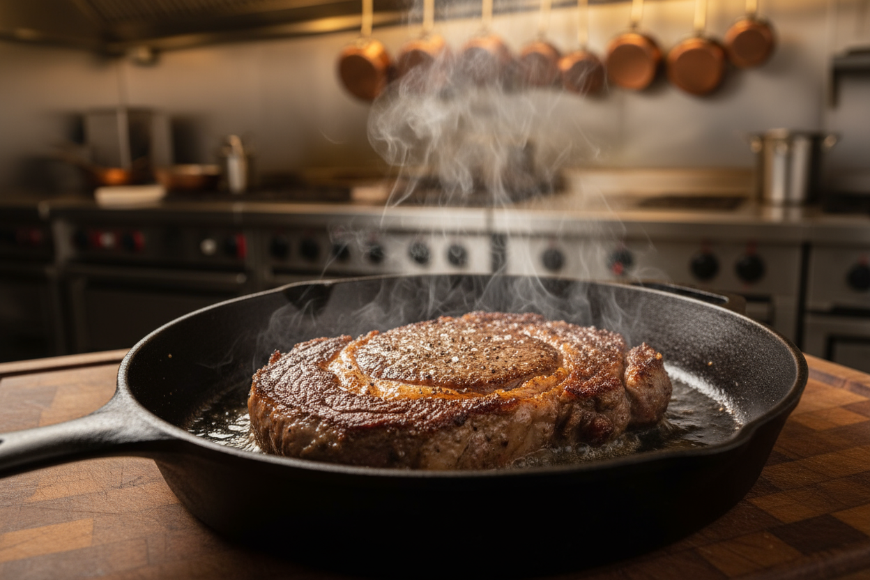 searing beef